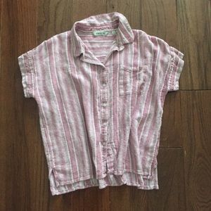 Button down short sleeve top